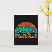 Carte Rencontrez-Moi Au Camion Citrouille Patch Automne (Fleur jaune)