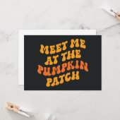 Carte Rencontrez-Moi Au Patch Citrouille (Devant/Arrière en situation)