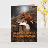 CARTE RENCONTREZ-MOI EN CITROUILLE PATCH POUR ROLL IN HA (Fleur jaune)