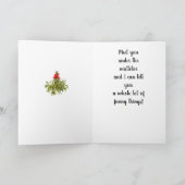 CARTE **RENCONTREZ-MOI SOUS LA MISTLETOE** (Intérieur)