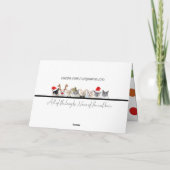 Carte Rencontrez-Moi Sous La Mistletoe Mignonne Chat Noë (Dos)