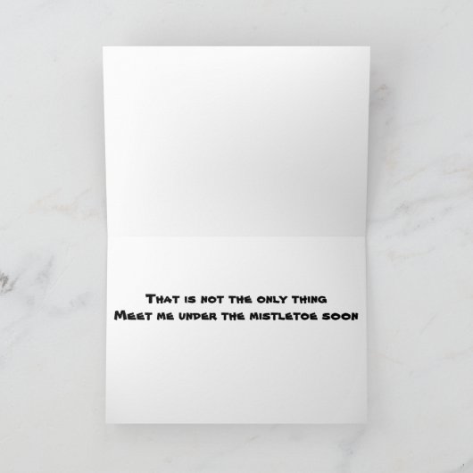 CARTE **RENCONTREZ-MOI SOUS LE MISTLETOE BIENTÔT** (Intérieur)