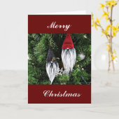 CARTE **RENCONTREZ-MOI SOUS LE MISTLETOE POUR L'AMOUR** (Fleur jaune)