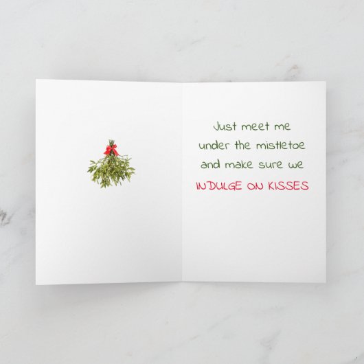 CARTE **RENCONTREZ-MOI SOUS MISTLETOE** INDULLER SUR LES (Intérieur)