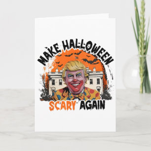 Carte Rendez Halloween Effrayant Encore Trump Clown Drôl