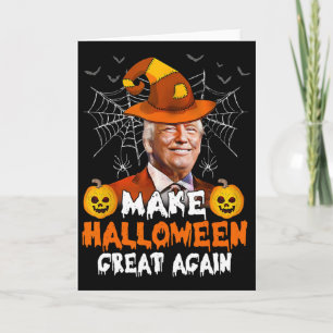 Carte Rendez Halloween Great Again Drôle Trump Citrouill