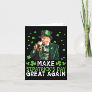 Carte Rendez la Saint-Patrick grande encore Drapeau amér