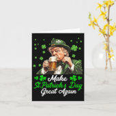 Carte Rendez la Saint-Patrick Grande Encore Drapeau État (Fleur jaune)