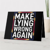 Carte Rendez le mensonge erroné pour résister aux cadeau (Devant)