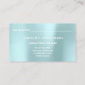 Carte Rendez-vous Artiste Maquillage Beauté Aqua R (Dos)