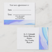 Carte Rendez-vous Médicale Aquarelles (Devant / Derrière)