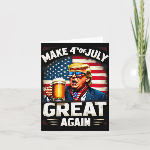 Carte Rendre 4 juillet grande nouvelle bière Trump Boire