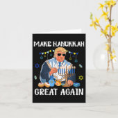 Carte Rendre à Hanoukka sa grandeur Trump juif laid (Fleur jaune)