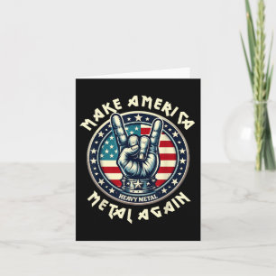 Carte Rendre à l'Amérique le métal Trump Rock musique lo