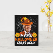Carte Rendre Halloween super encore drôle Trump Jack O L (Fleur jaune)