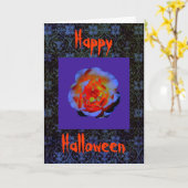 Carte Rendre joyeux Halloween cardf (Fleur jaune)