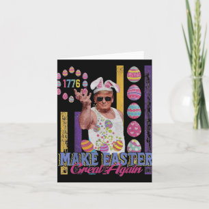 Carte Rendre la beauté de Pâques Bunny Trump Salt Bae Us