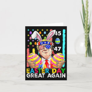 Carte Rendre la Pâques grande encore amusante Trump Bunn