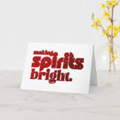 Carte Rendre les esprits brillants - rétro de Noël (Fleur jaune)