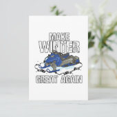 Carte Rendre l'hiver merveilleux motoneige neige neige n (Debout devant)