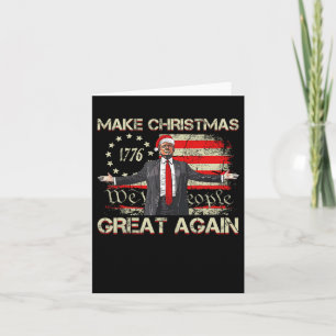 Carte Rendre Noël grand Père Noël Trump Xmas We The The