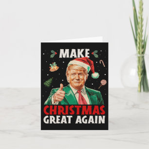 Carte Rendre Noël super à nouveau amusant Trump Xmas Sno
