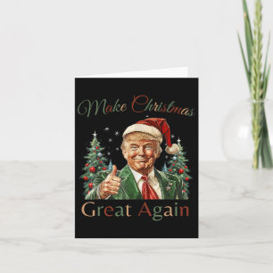 Carte Rendre Noël super à nouveau drôle Père Noël Trump