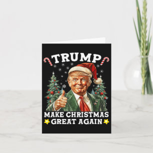 Carte Rendre Noël super à nouveau drôle Père Noël Trump