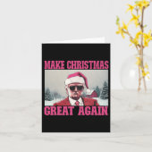 Carte Rendre Noël super encore amusant Père Noël Trump (Fleur jaune)