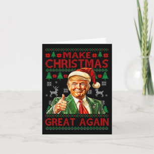 Carte Rendre Noël super encore amusant Trump Santa Hat X