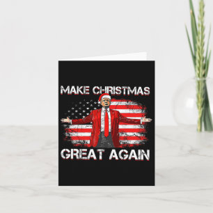 Carte Rendre Noël super Père Noël amusant Trump Noël