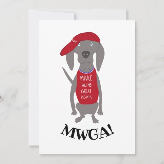 Carte Rendre Weimaraner Weimaraner Dog de MWGA (Devant)