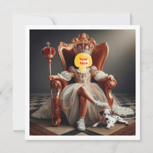 Carte Rends mon enfant royal, petit prince sur le trône