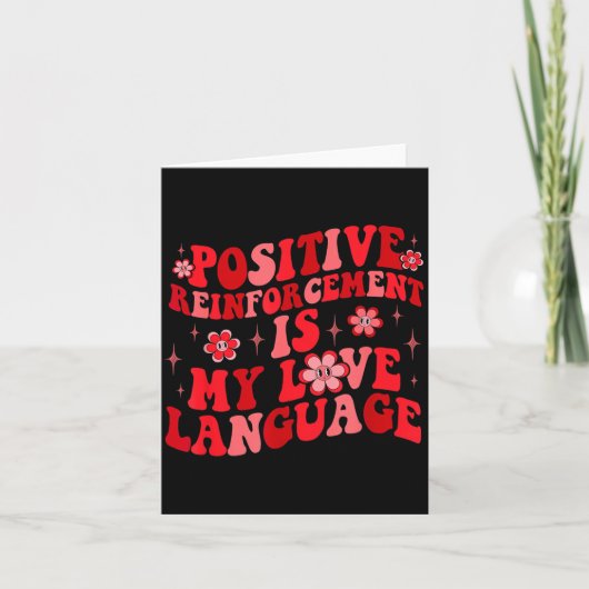 Carte Renforcement positif est mon langage de l'amour Sa (Devant)
