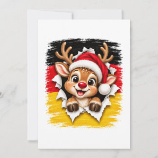 Carte Renne allemand de Noël