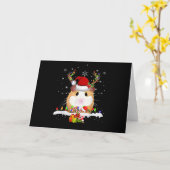 Carte Renne de Noël Cobaye Lumières de Noël (Fleur jaune)