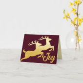 Carte Renne Minimaliste (Fleur jaune)