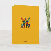 Carte Renneaux de Noël kitsch Modernité du milieu du siè (Dos)