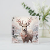 Carte Rennes De Noël Dans La Forêt (Debout devant)