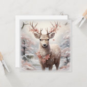 Carte Rennes De Noël Dans La Forêt (Devant/Arrière en situation)