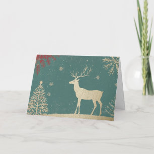 Carte Rennes en huile d'or sur vert turquoise