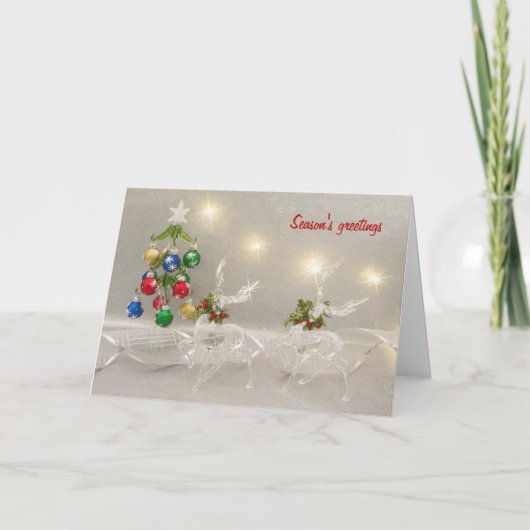 Carte Rennes et rubans en cristal (Devant)