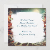 Carte Rennes vintages et lumières de Noël (Dos)