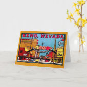 Carte Reno Nevada Art Vintage (Fleur jaune)