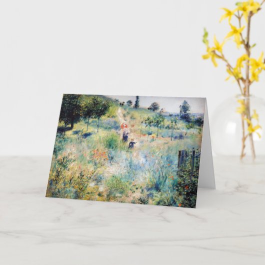 Carte Renoir - Chemin menant à travers l'herbe haute (Fleur jaune)