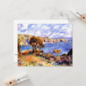 Carte Renoir - Vue à Guernesey, célèbre peinture (Devant/Arrière en situation)