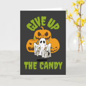 Carte Renoncez À La Salutation D'Halloween Candy (Fleur jaune)
