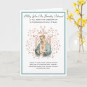 Carte Renouvellement de la consécration catholique Marie (Fleur jaune)