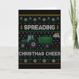 Carte Répandre la Joie de Noël Tracteur d'Agriculture Dr