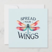 Carte Répandre vos ailes - libellule artistique (Devant)